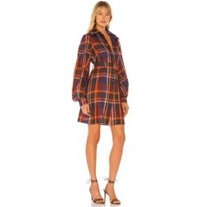 NWT PETERSYN Adele Plaid Mini Dress Gotham Size XS 🩷